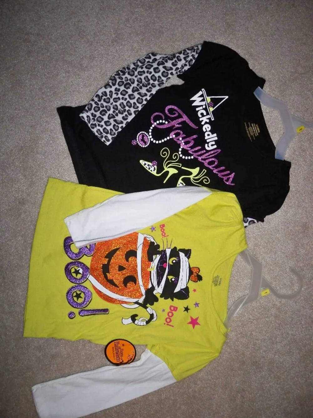2 Halloween tops, girl, 3T, NWT, cute!